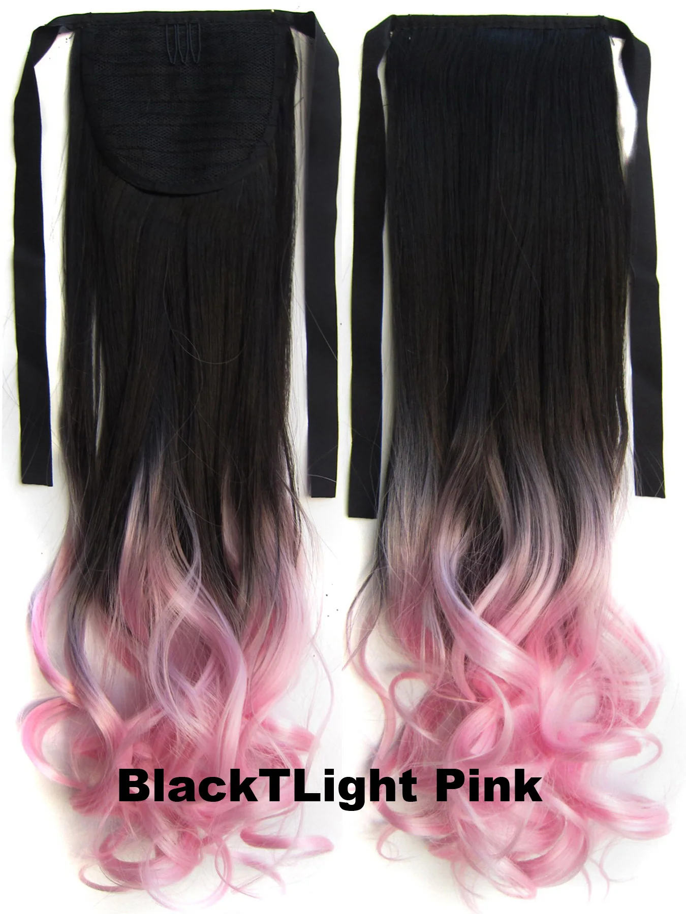 Similler вьющиеся волосы для наращивания вокруг конского хвоста, синтетические волосы для женщин, черный, розовый цвет