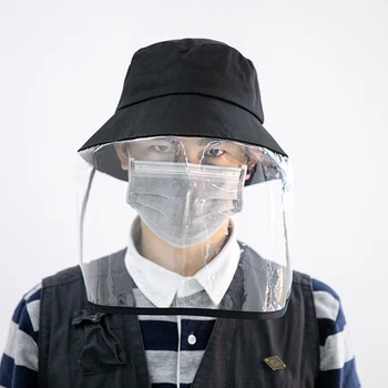 

Transparent Anti Droplet Spit Dust-proof Protect Full Face Covering Mask Safety Protection Visor Shield Full Face unisex cap hat