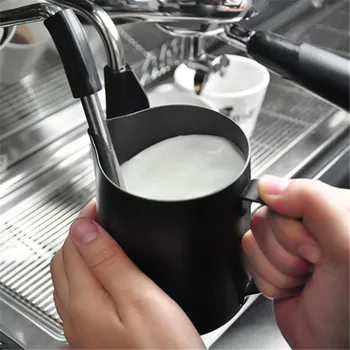 

600ml Stainless Steel Easy Cleaning Cup Container Milk Frothing Jug Coffee Latte Espresso Black Coating Non-stick Pitcher