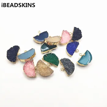 

New arrival! 24x19mm 40pcs /lot semicircle-shape resin charm for stud earrings/earrings accessories/Earring parts DIY