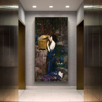 

Citon William Waterhouse《Pandora,1896》Canvas Oil Painting World Famous Artwork Poster Picture Wall Decor Modern Home Decoration