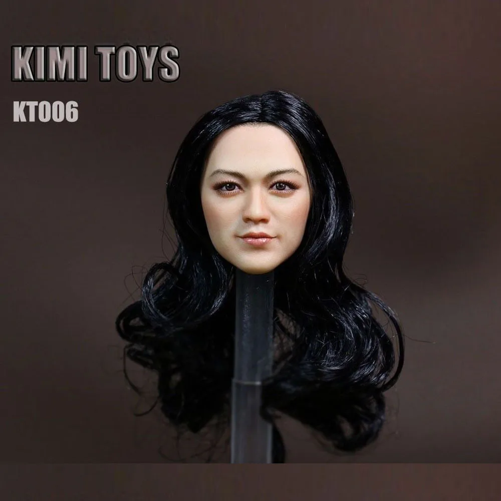 Азиатская женская голова лепим модель 1/6 масштаб KIMI игрушки KT006 для 1" фигурка актриса Tangwei женский солдат аксессуары коллекционные