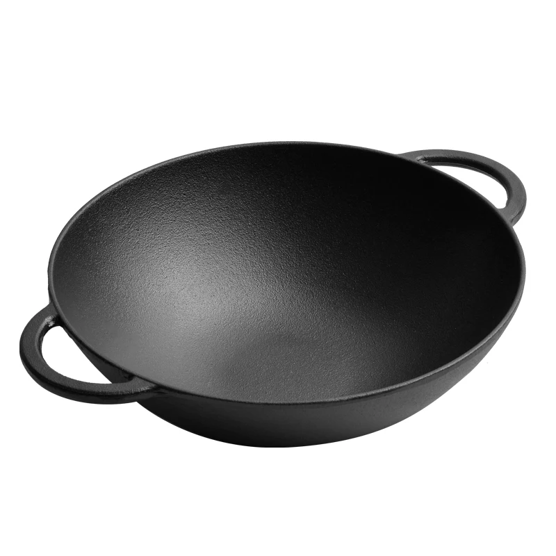 

30cm fried cast iron physical non-stick cooker without coating for traditional thickened pig iron cooker cast iron kitchen pot
