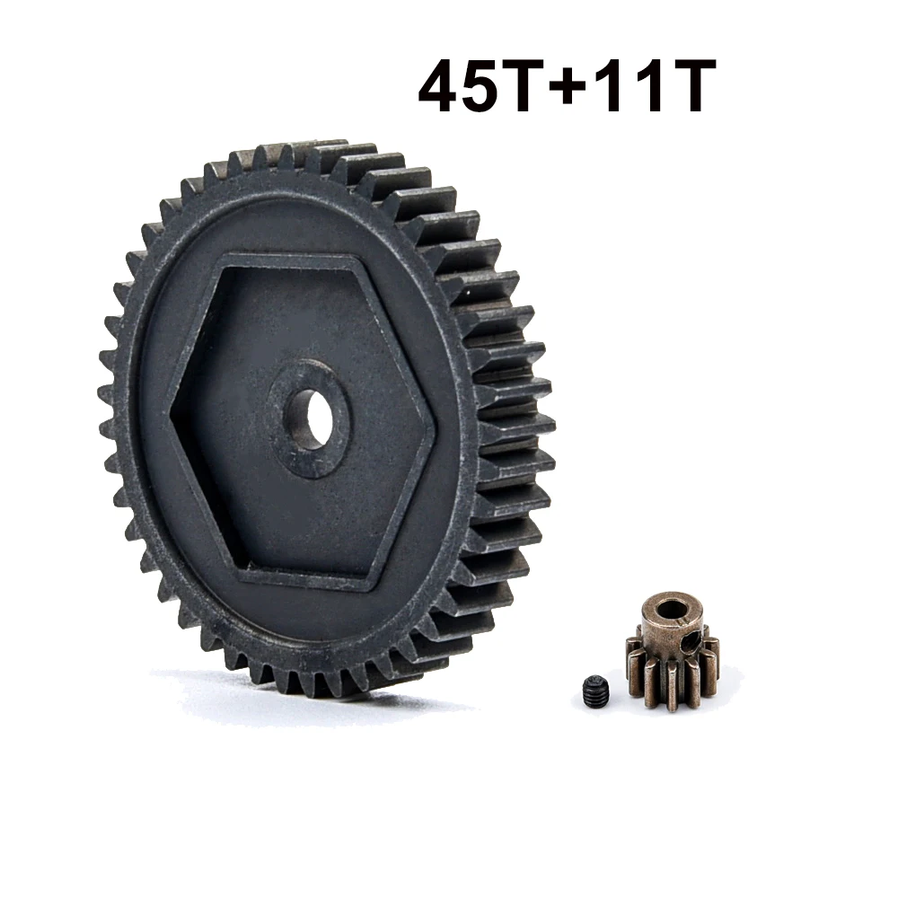 Harden Steel Spur Gear 45T 0.8M 32P #8053 11T motor teeth For 1/10 RC Model Crawler Traxxas TRX-4 TRX4 TRX-6 | Игрушки и хобби