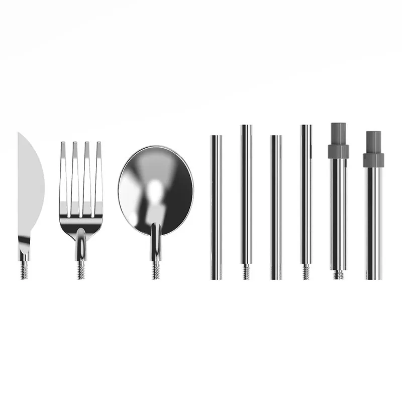 Складные ложка и вилка из нержавеющей стали, складной нож, походная посуда для пикника, посуда для путешествий