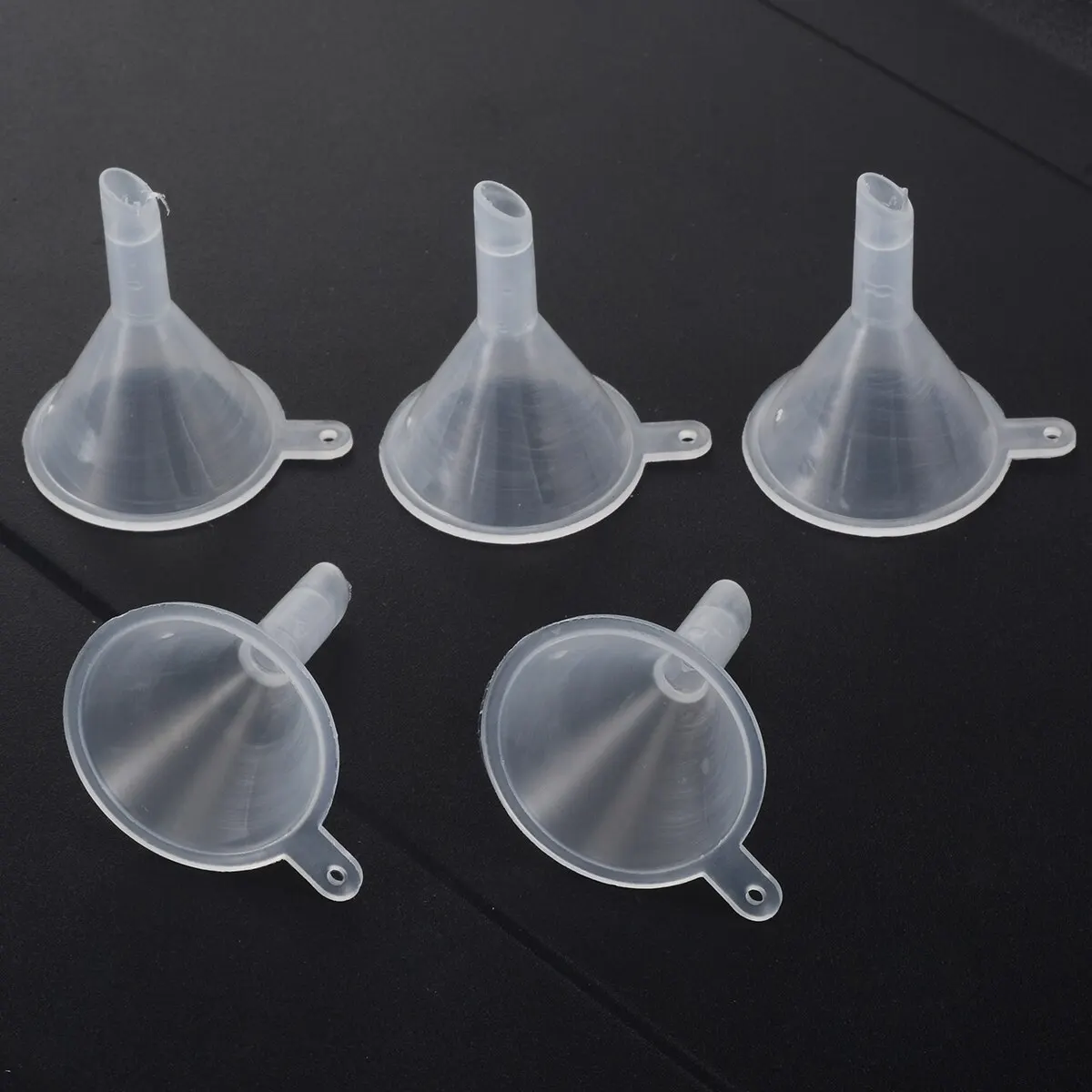 Kitchen Mini Liquid Oil Separate Funnels DIY Perfume Diffuser Liquid Transfer Filling Narrow Tip Funnels Gadgets Plastic 5pcs