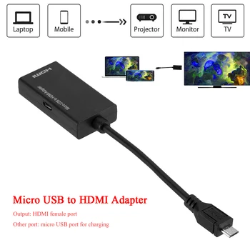 

External Video Card Multi Monitor Adapter Micro USB 2.0 to HDMI Adapter Converter for Samsung HTC LG Android Mobile Phone