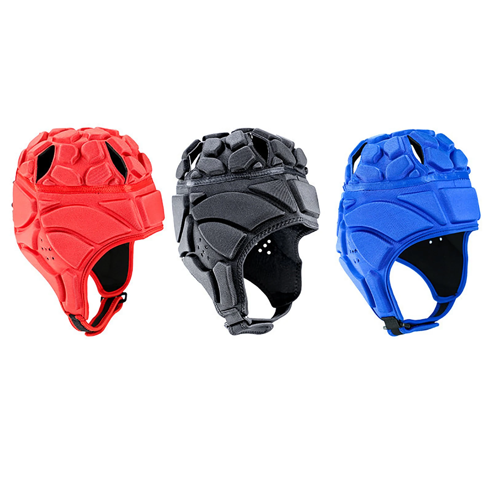 

Cycling helmet goalkeeper helmet breathable adjustable elastic anti-collision design thick EVA buckle ear hole hot sale 2020