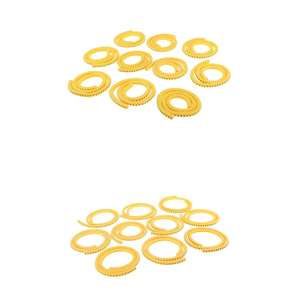 Set of 2000 Round Cable Tags Management Wire Marker Number No. 0~9 1.5mm²&2.5mm²