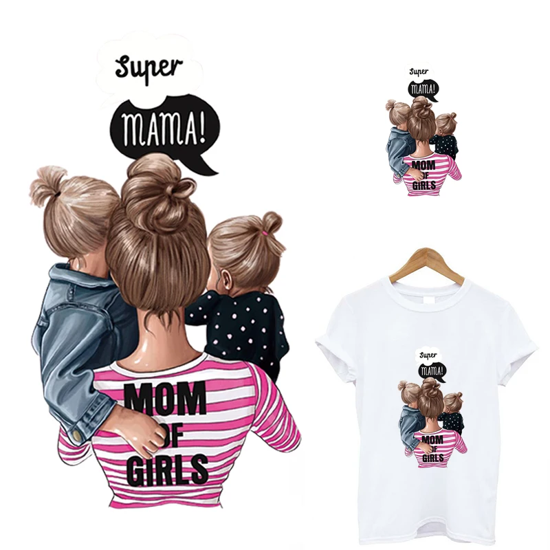 Популярные нашивки для мам и девочек самодельные футболок курток семья