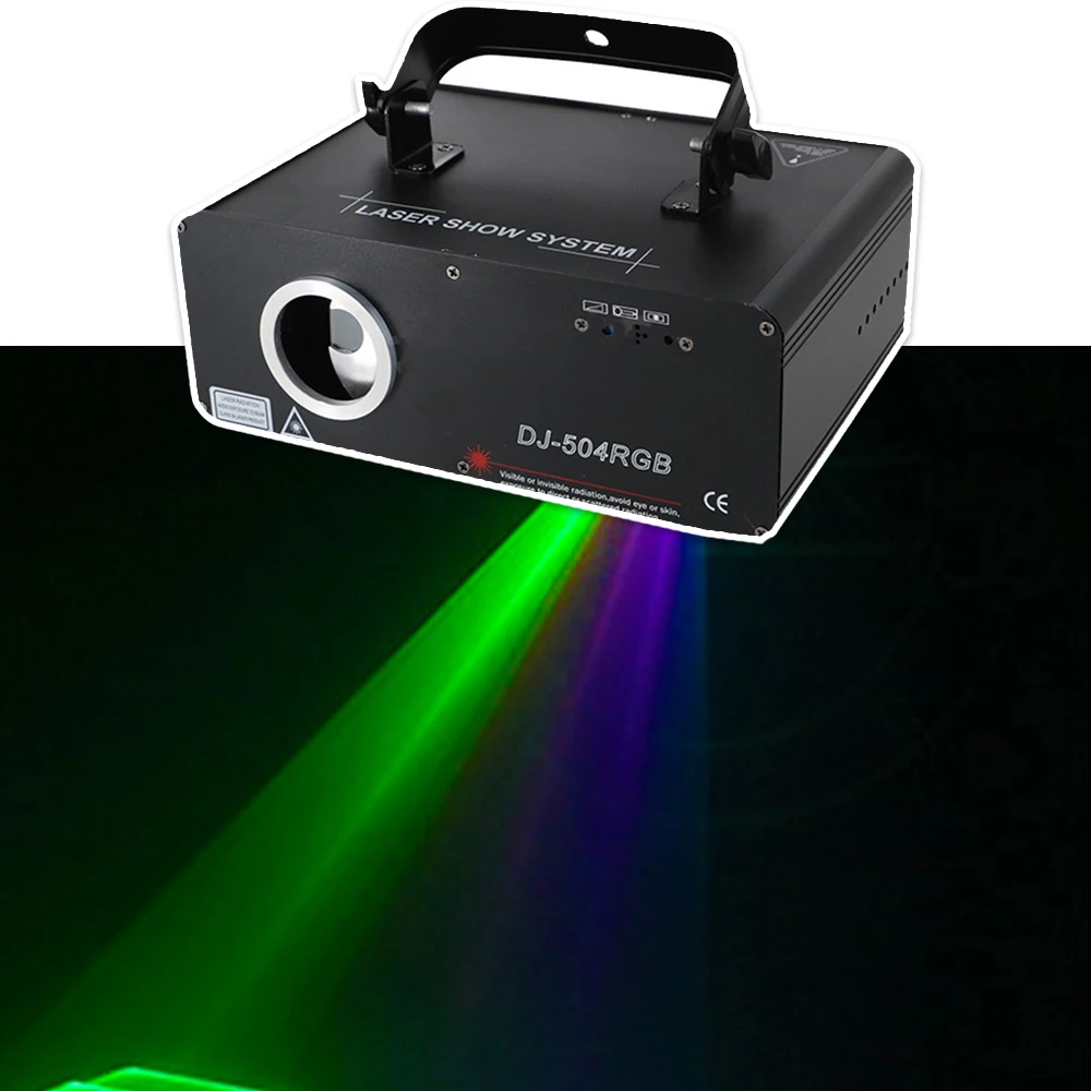 DMX512 3D Animation Laser Light DJ Disco 1W Beam Pattern Projector indoor Stage Effect Lighting For Party Bar Wedding Club | Освещение