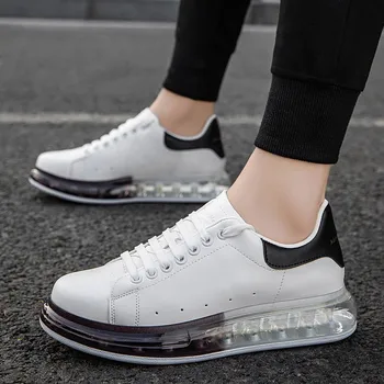 

New Spring Sneakers Korean Version Fashion Casual Shoes White Shoes Full Palm Air Cushion Shoes Couple Runs off white Shoes