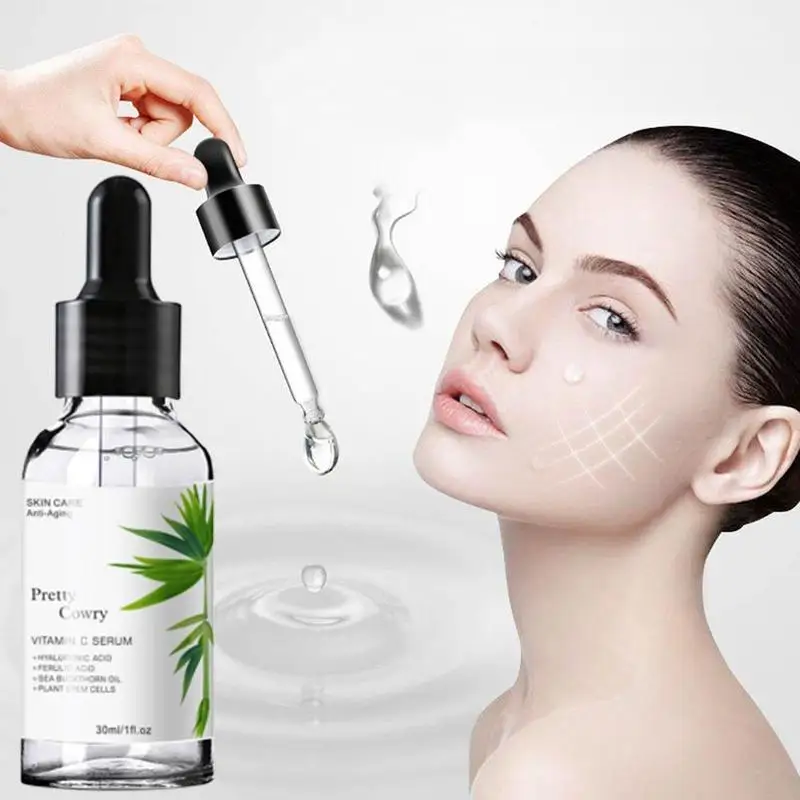 30ML Vitamin C Serum Hyaluronic Acid Ferulic Acid Sea Buckthorn Oil Plant Stem Cells Organic Serum Whitening Face 30ML Vitamin C Serum Hyaluronic Acid Ferulic Acid Sea Buckthorn Oil Plant Stem Cells Organic Serum Whitening Face