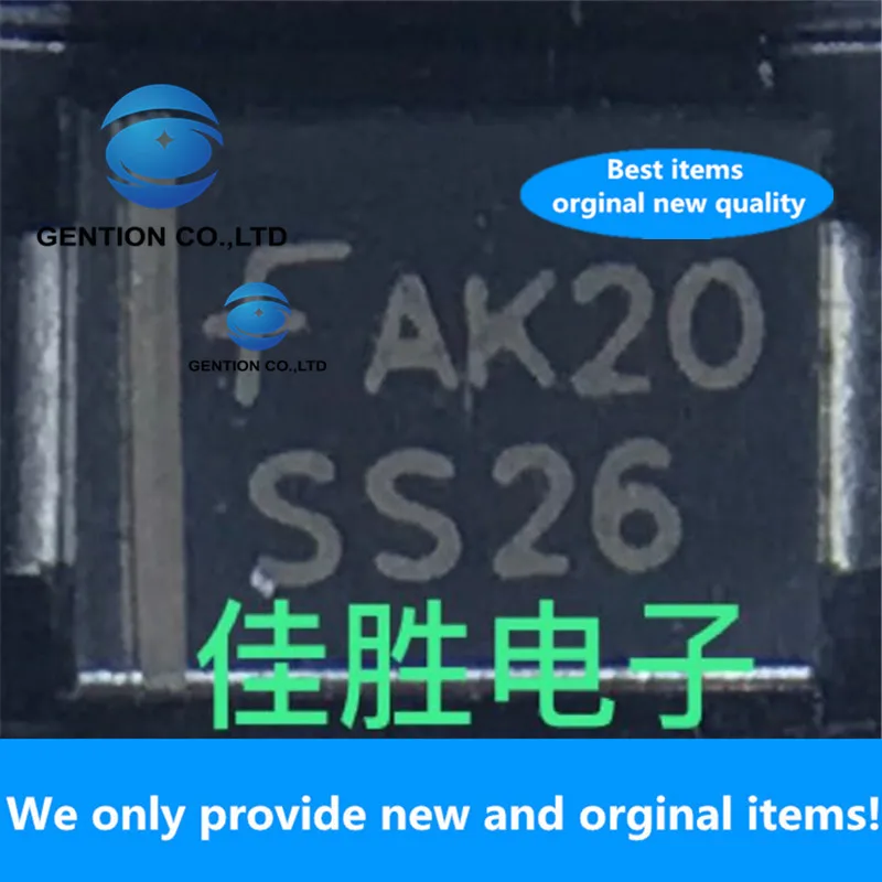 

50 шт. 100% Новый оригинальный 2A60V Schottky DO214AA Шелковый экран SS26