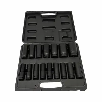 

1/2" Drive Metric Deep Impact Socket Set 16 Piece 10-32mm in Case Garage High Quality Professionals Tire tool