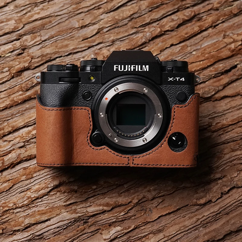 Чехол для камеры Fuji X-T4 XT4 Mr.Stone натуральная кожа половина сумки боди | Электроника