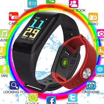 

2019 New Fitness Smart Bracelet Podometer Heart Rate Monitor Smart Band Pulsometer Blood Pressure Measurement Pulse Watch