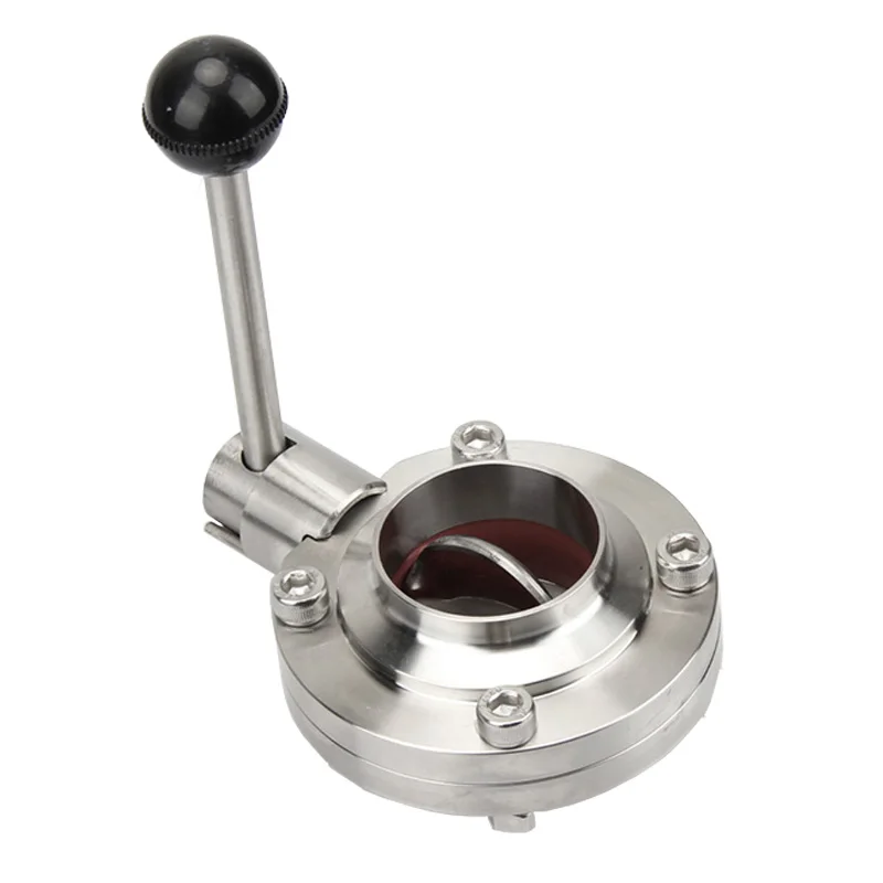 Клапан бабочка из нержавеющей стали SS304 санитарный контроль потока 1/2 1 1/4 дюйма