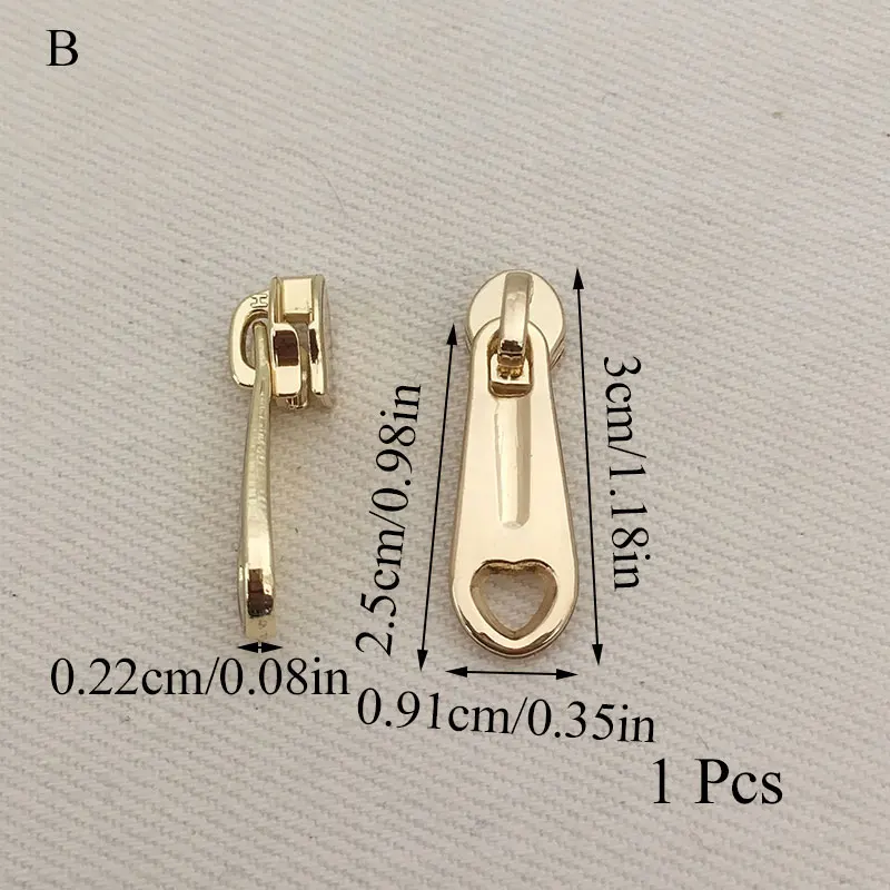 Светильник на молнии из золотого сплава, Модный комплект для ремонта на молнии из цинкового сплава, на молнии для рукоделия, для рукоделия, высокое качество, золотой цвет, для ремонта