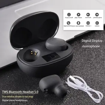 

K28 TWS Bluetooth Headset 5.0 True Wireless Dual In-ear Earphone Digital Display Stereo Earbuds