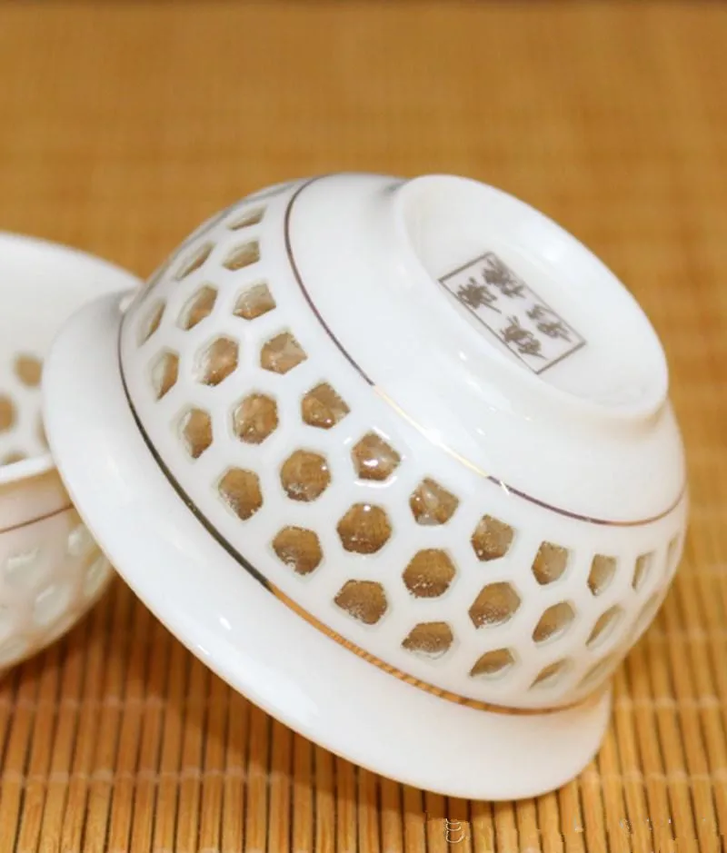 Керамическая чайная чашка с полым покрытием, мастерская кружка, 1 чашка чайного дизайна, креативные чашки для Пуэр/зеленого чая, 45 мл, Китай