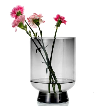 

Simple and modern YC3 stained glass vase, European style flower stand, table set flower vase Modeling Glass Vase Flower Arrange