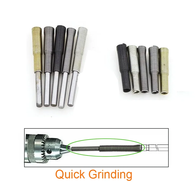 5pcs/lot Motorcycle Repair Tool Valve Quick Grinding Tools for 50cc 80cc 100cc 125cc 150cc 250cc Scooter Electric Drill Part 1 4 hex shank magnetic pivoting screw drill tip 88 125mm quick change locking bit holder woodworking hand tools extension rod