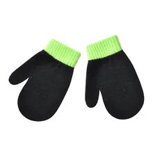 Милый, для новорожденных и малышей, одноцветные теплые зимние перчатки с принтом для девочек и мальчиков, новые зимние детские перчатки, manoplas invierno#5