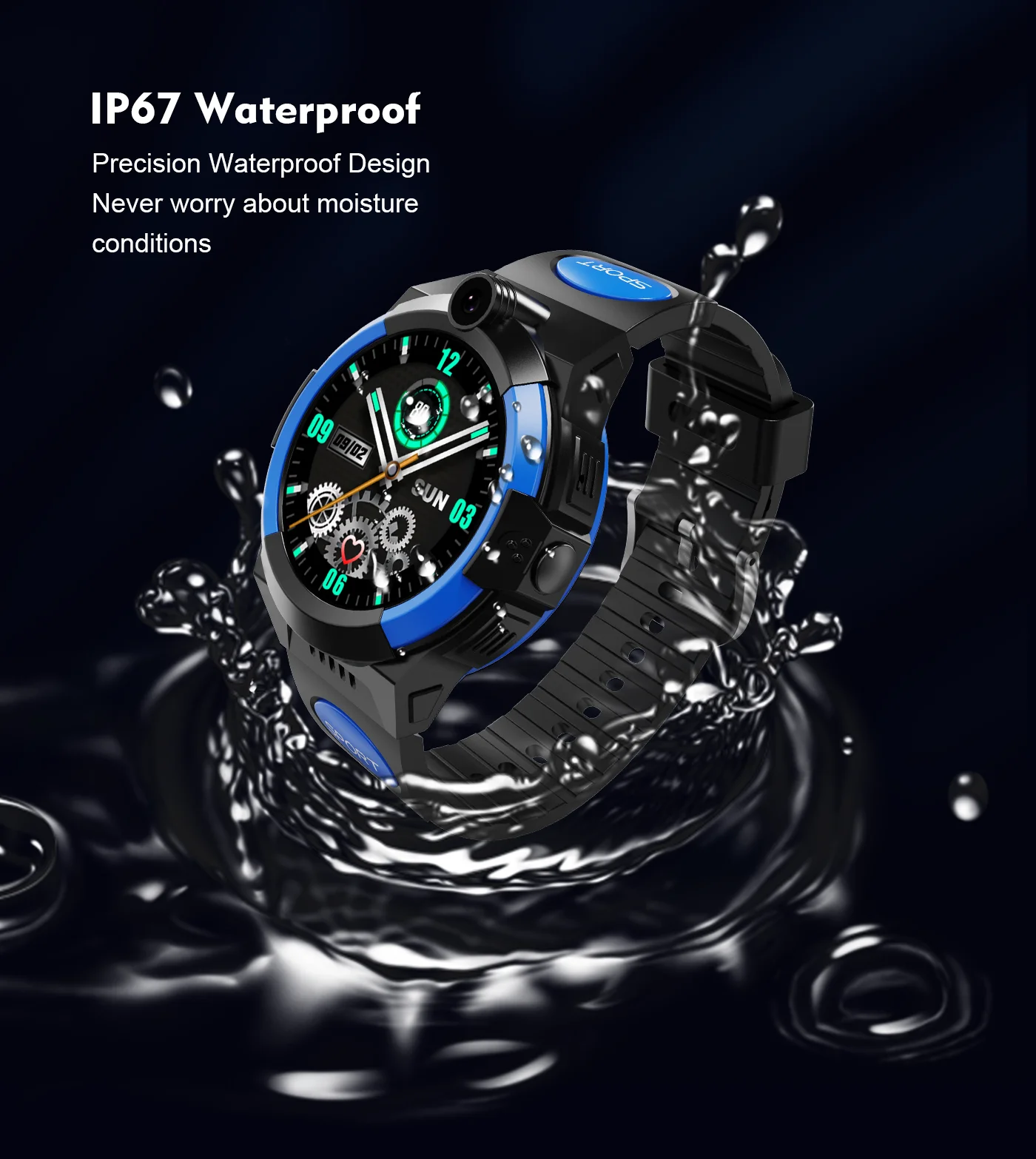 2022 New 4G Kids Smartwatch 1.28" Waterproof GPS WiFi LBS Tracking SOS Video Call SIM Phone Watches for 3~12 Boys Girls LT32