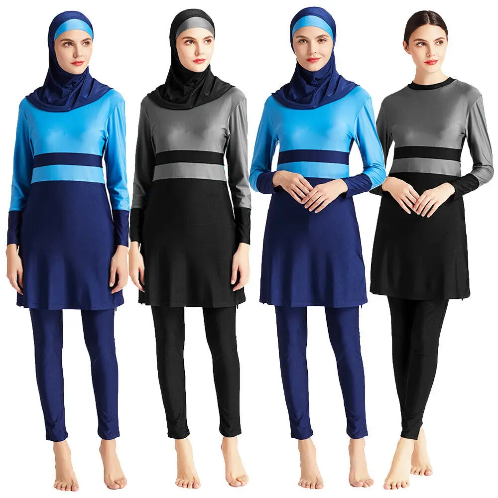 Plus Size Muslim Swimwear Women Swimsuit Modesty Islamic Beachwear Full Cover