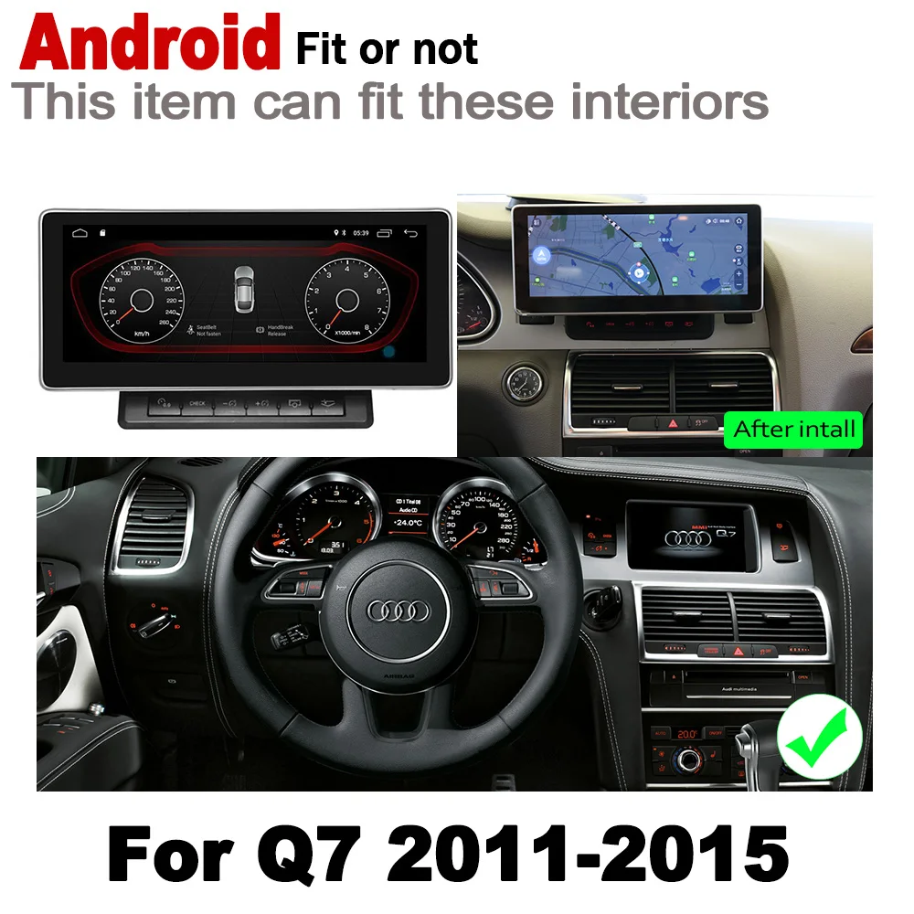 Автомагнитола на Android IPS DVD плеер для Audi Q7 4L 2011 2012 2013 2014 2015 MMI оригинальный стиль