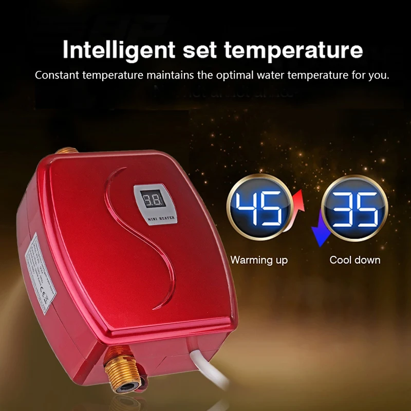 3000 Вт водонагреватель мини безрезервуарный мгновенный горячий кран кухонный нагревательный термостат Интеллектуальный