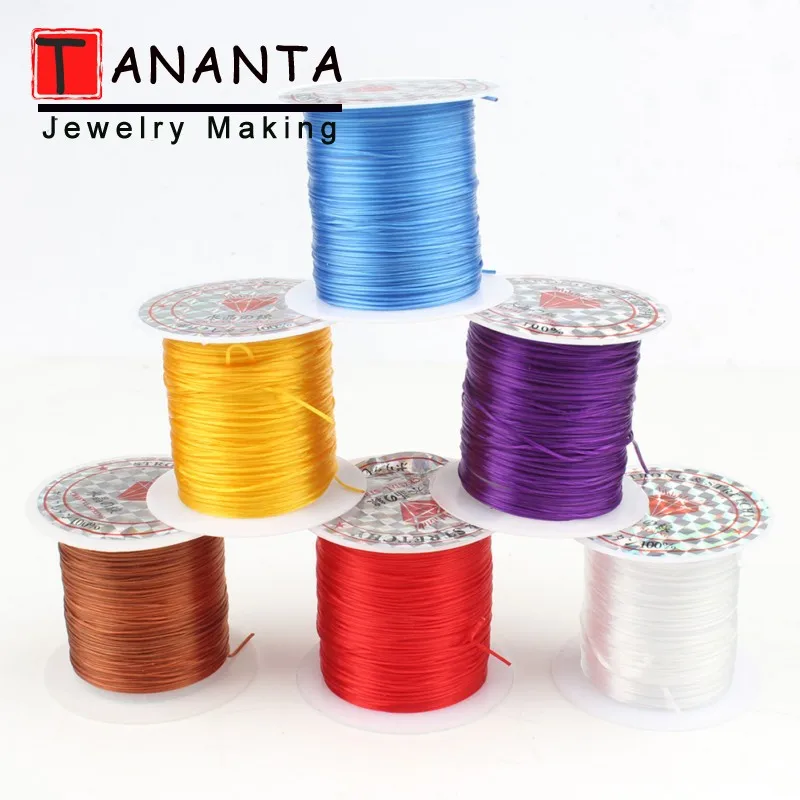 

0.8mm Stretchy Elastic Rope Stretch line String DIY Accessories For Jewelry Making Beading Bracelet Necklace Beads Cord Colorful
