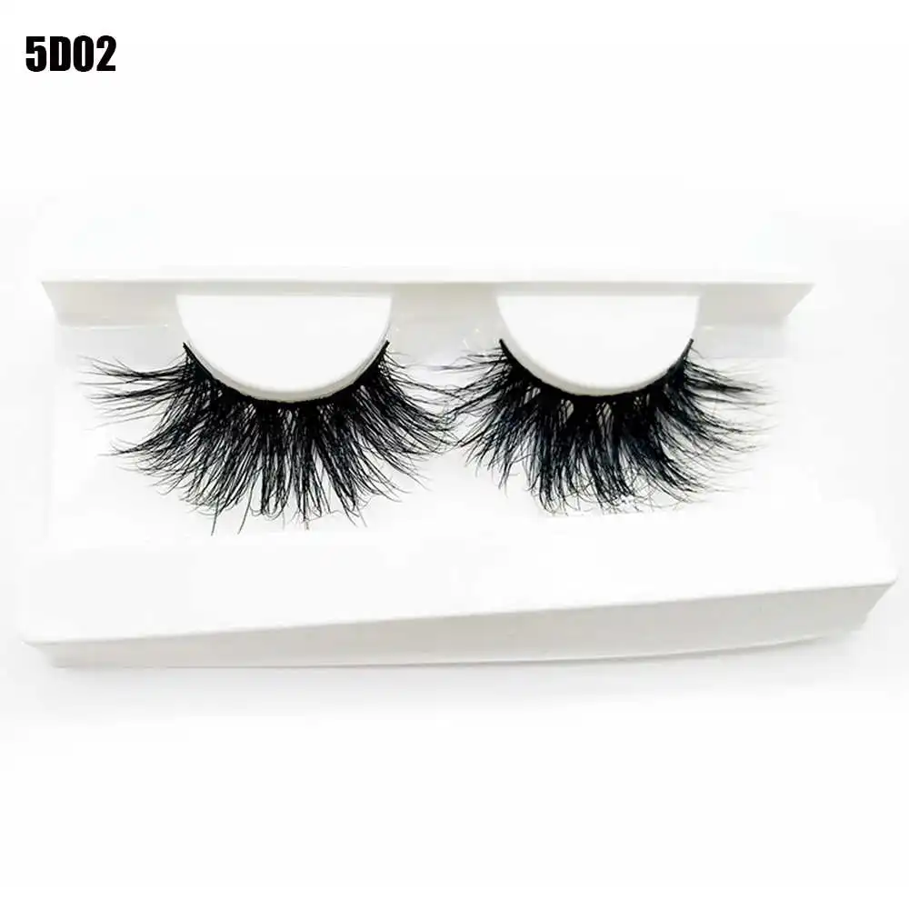 Mink Eyelashes Criss-Cross Natural Fake lashes Length 25mm Makeup 3D Mink Lashes Extension Eyelash Beauty - Color: 2