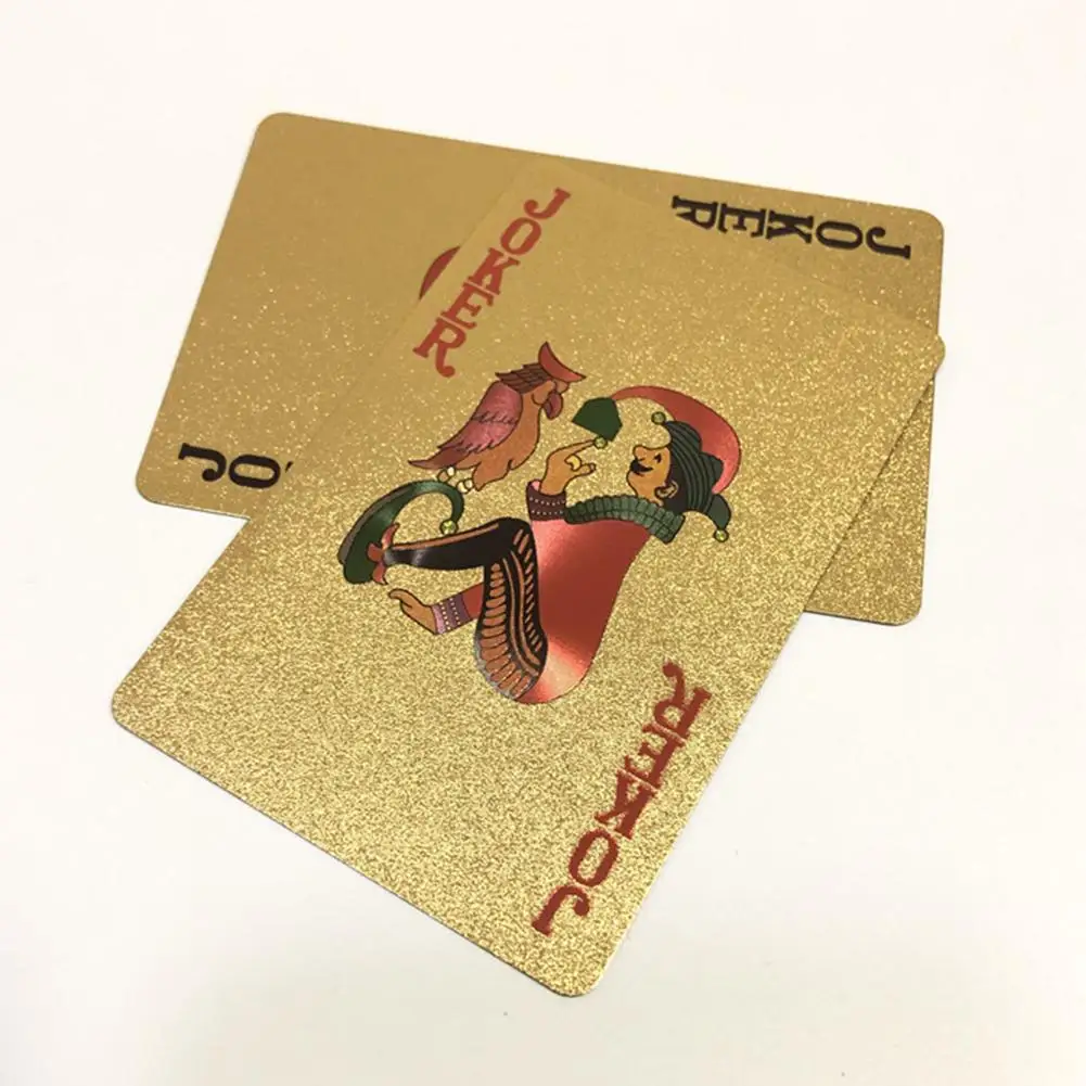 Горячая Распродажа 24K золотые игральные карты покерная игра водостойкая с