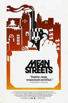 

Martin Scorsese's MEAN STREETS movie poster ROBERT de NIRO Guns Murder SILK POSTER Decorative Wall paint 24x36inch