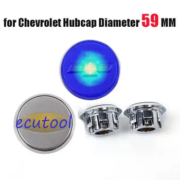 

Blue Light Led Floating HubCaps 59MM Silver Wheel Center Cap Cover with Logo for 2010 2011 2012 2013 Cruze