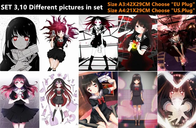 Cloth Poster Wall Scroll Anime Magical Girl Mahou Shoujo Site Asagiri Aya  60x40 HD Print Wall