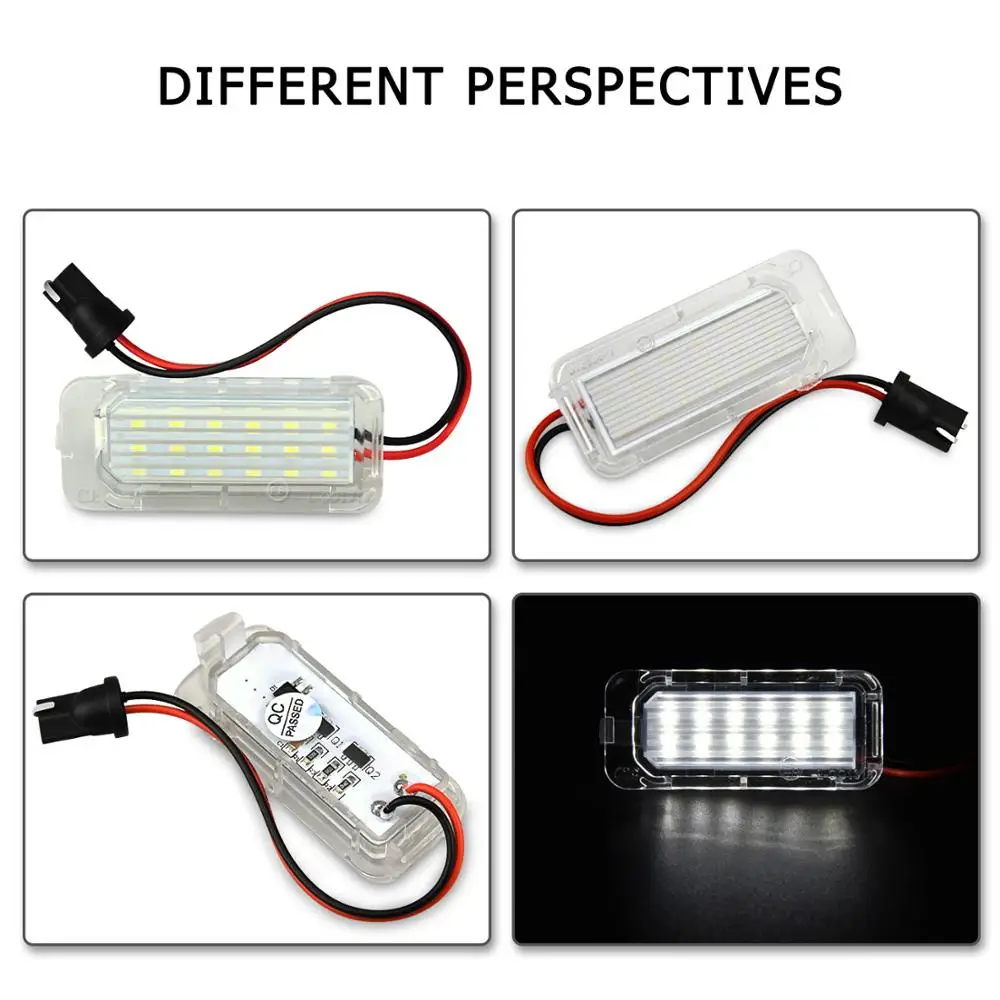 2pcs Canbus Led Number License Plate Light Lamp For Ford Focus 5d Fiesta Mondeo  Mk4 C-max Mk2 S-max Kuga Galaxy 6000k White 12v - Signal Lamp - AliExpress