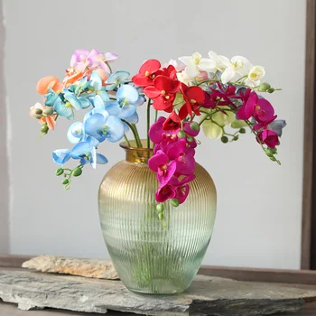 Simulation Phalaenopsis Home Decoration Feel Orchid Fake Flower Silk Flower Factory Direct Artificial Flowers