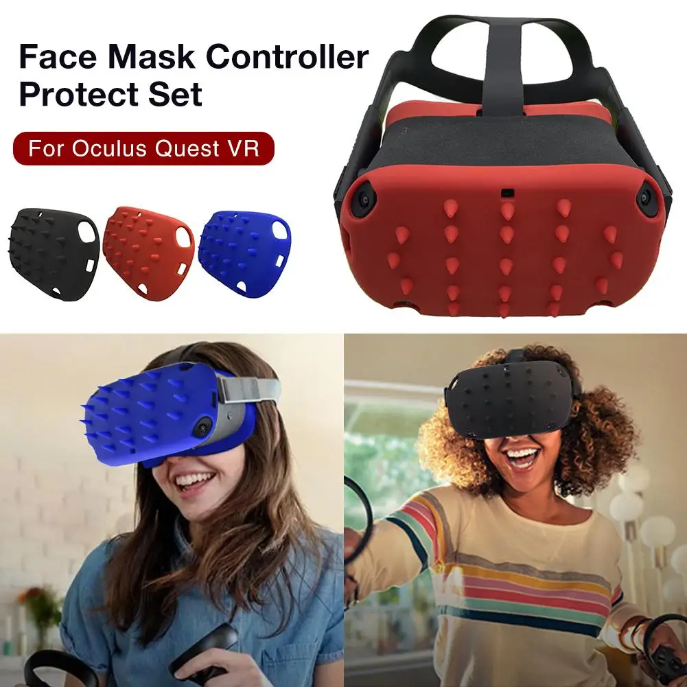 VR силиконовая защитная маска для лица Контроллер защиты кожи Набор для Oculus Quest VR гарнитура