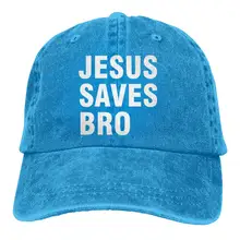 Jesus Saves Bro Регулируемая хлопковая Джинсовая Шляпа для папы ковбойская шляпа