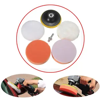 

5 piece car wax 10 cm nylon wool wheel polishing disk + 10 cm plate
