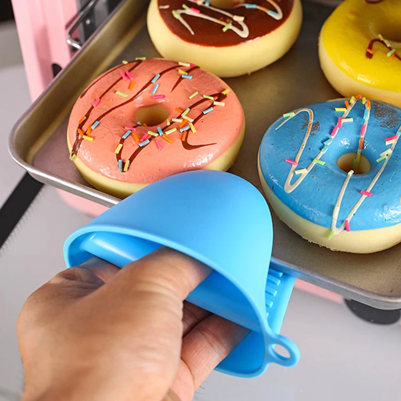 1Pc Kitchen Silicone Heat Resistant Glove Clip Microwave Heat Insulation Non-slip Handle Bowl Pot Clip Cooking Oven Glove