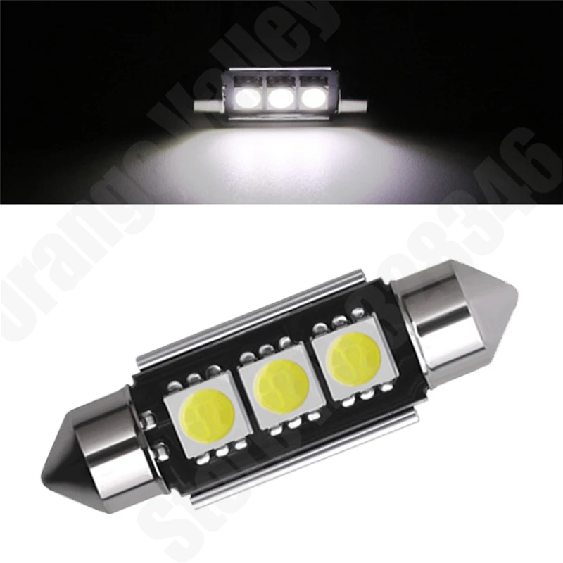 10 шт. горячая Распродажа 36 мм 39 41 Canbus 3 LED 5050 SMD Lumen Автомобильная гирлянда купольная