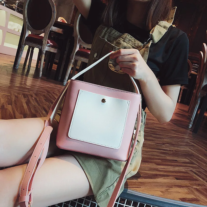 

Disco Dancing Bag Women's 2020 New Style Contrast Color WOMEN'S Fashion Handbag Korean-style Casual Hand Bag Shoulder Bag INS Ul