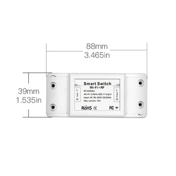 

Moeshouse MS-101WR AC90-250V 433Mhz RF Wifi Remote Control Smart Light Switch Voice Control Share Device