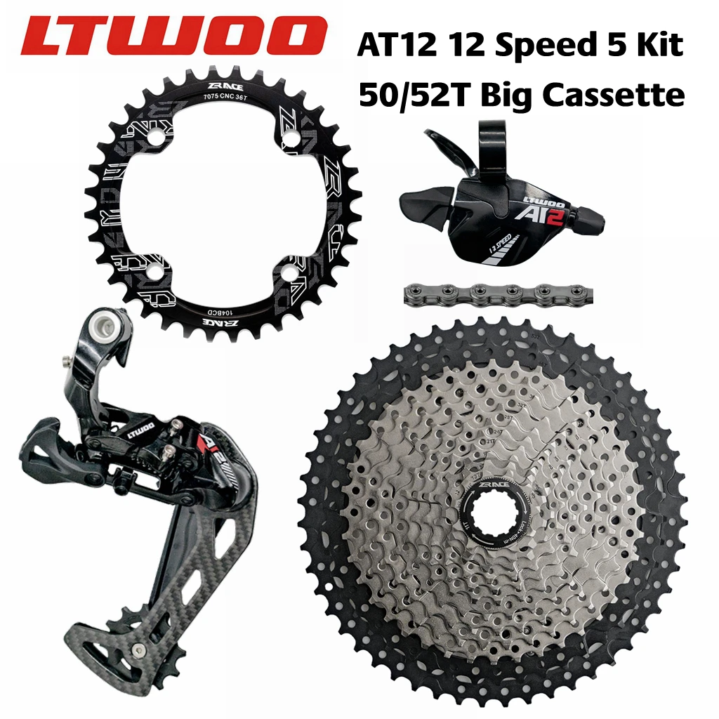 

LTWOO AT12 12 Speed Trigger Shifter + Rear Derailleur 12s + ZRACE Cassette 52T / Chainring + SUMC S11 Chain, EAGLE GX / M9100