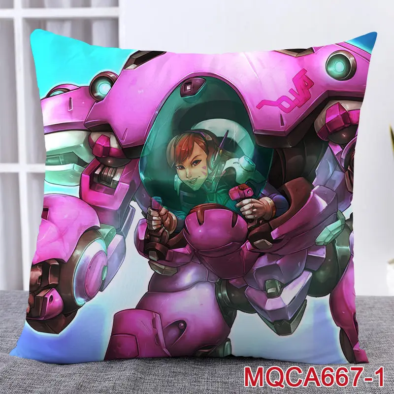 45X45 см аниме игра Overwatch наволочка OW dva Mercy Mei Hanzo Genji Reaper Dakimakura Чехол 3D двухсторонний принт наволочка