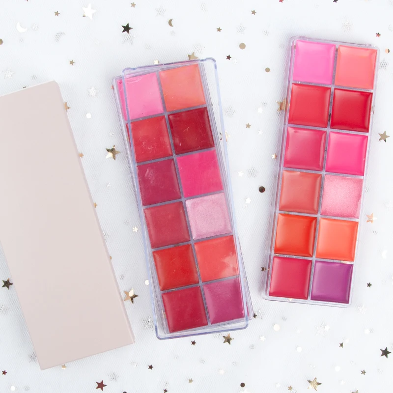 12 Colors Women Moisturizing Long Lasting Lip Gloss Palette Girls Nude Cosmetic Makeup Lip Tools Lipstick Female